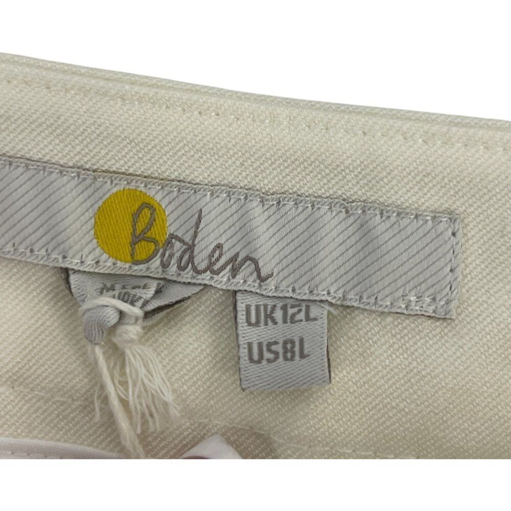 Boden Womens Bi-stretch Flared Pants trousers UK 12L US 8L Ivory R0250 NWT - Picture 4 of 10